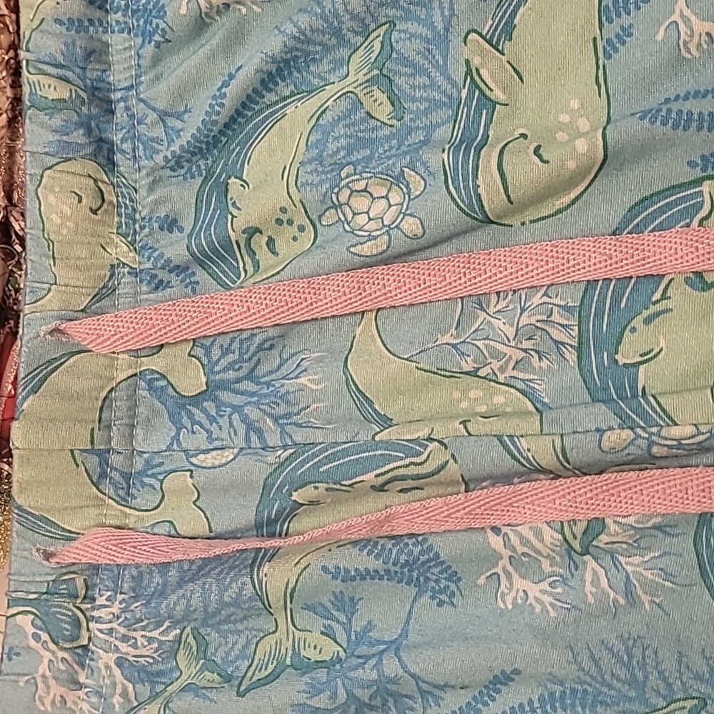 Simply Southern Pink and Blue Whale XL Womans Pajama Set - Picture 4 of 4